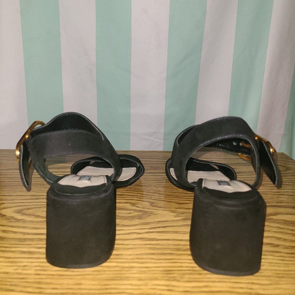 Prada Black Suede Platform Sandal, 75mm, Size EU 40 US 9-10 - Picture 3 of 6